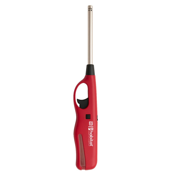 Habitat Refillable Gas Lighter – Red Kitchen Lighter for Gas Stove, Candle, Outdoor Cooking, and Camping