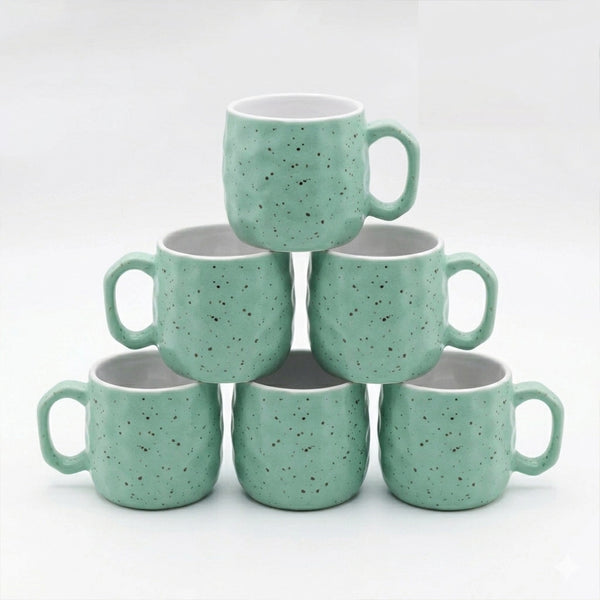 Habitat Ceramic Cup 180 ML Green & White