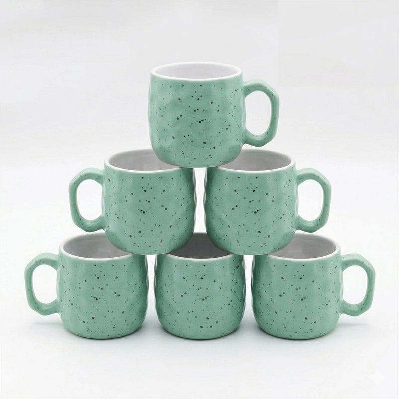 Habitat Ceramic Cup 180 ML Green & White