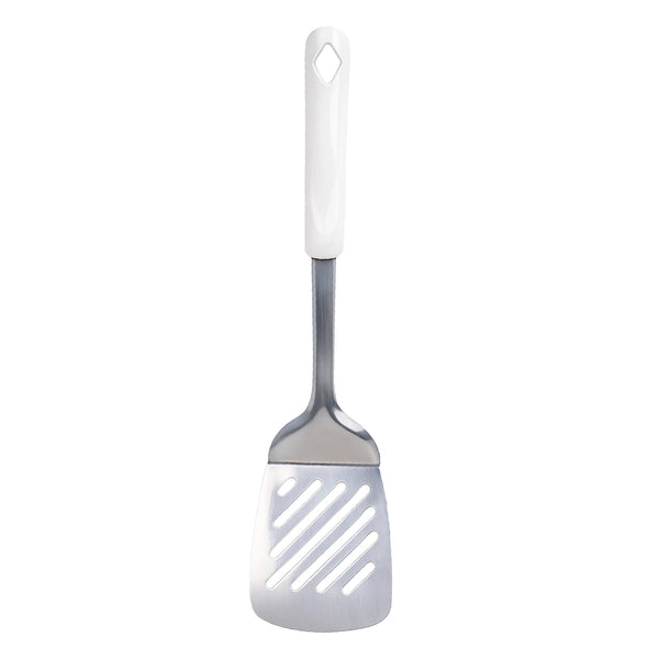 Habitat Diamond Stainless Steel Slotted Turner – Durable Kitchen Spatula for Flipping, Turning, and Serving Food