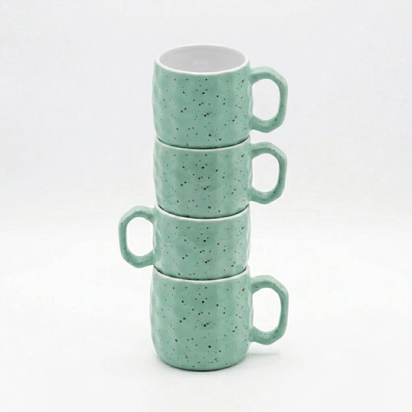 Habitat Ceramic Cup 180 ML Green & White