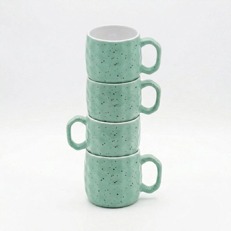 Habitat Ceramic Cup 180 ML Green & White