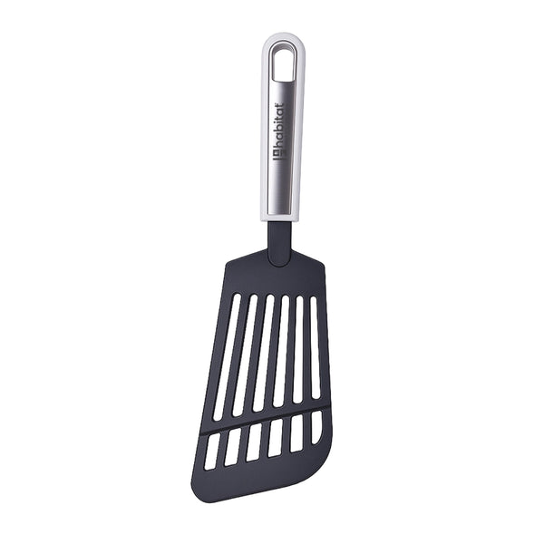 Habitat Nylon Long Turner with Stainless Steel Insert – Durable Kitchen Spatula for Stir-Frying, Flipping, and Serving