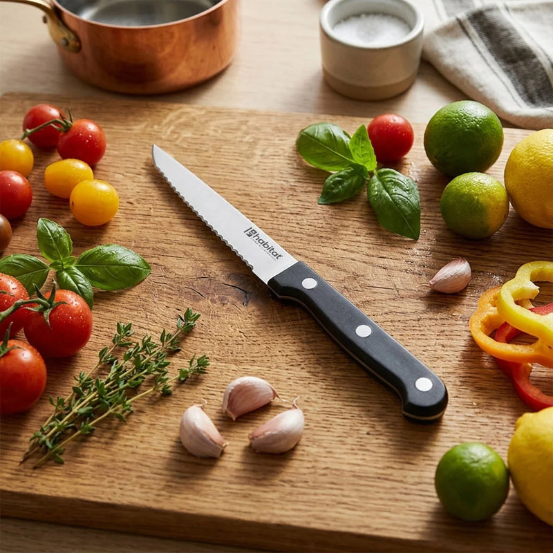 Habitat Steak Knife with Bakelite Handle – Sharp Knife for Beef, Meat & Grilled Foods, Durable Kitchen Knife