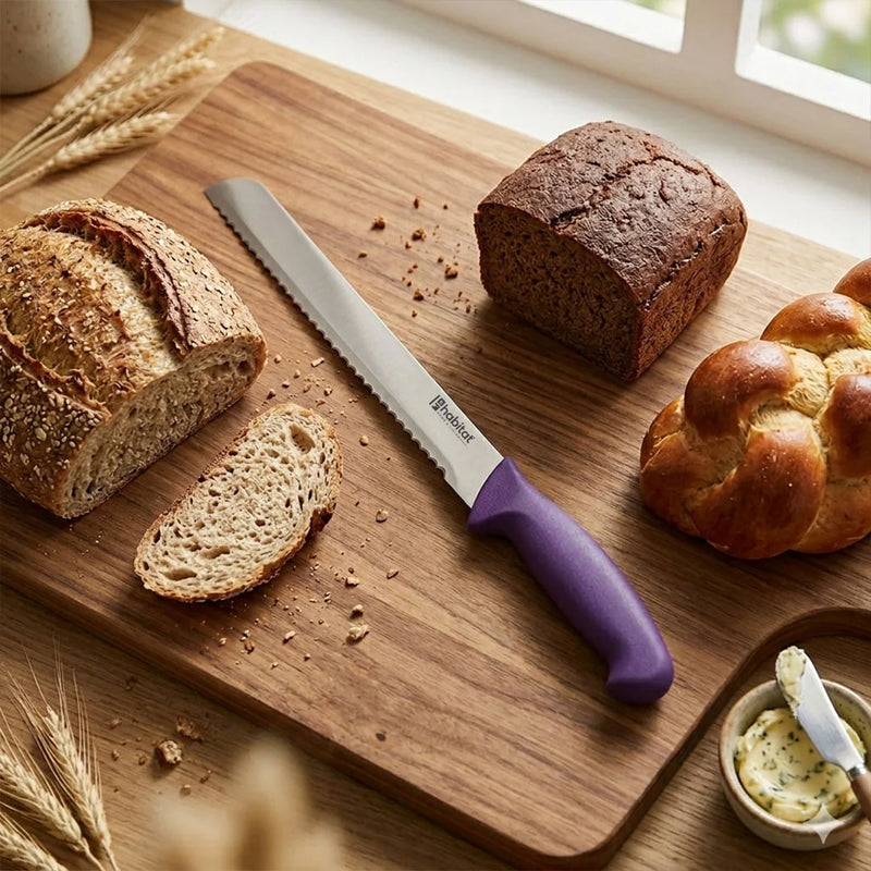 Habitat Bread Knife – Sharp Serrated Kitchen Knife for Cutting Bread, Cakes, and Baked Goods