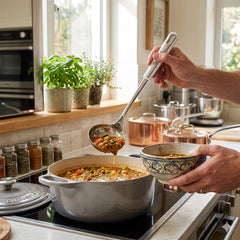 Habitat Stainless Steel Soup Ladle – Durable Kitchen Utensil for Serving Soups, Stews, and Gravies