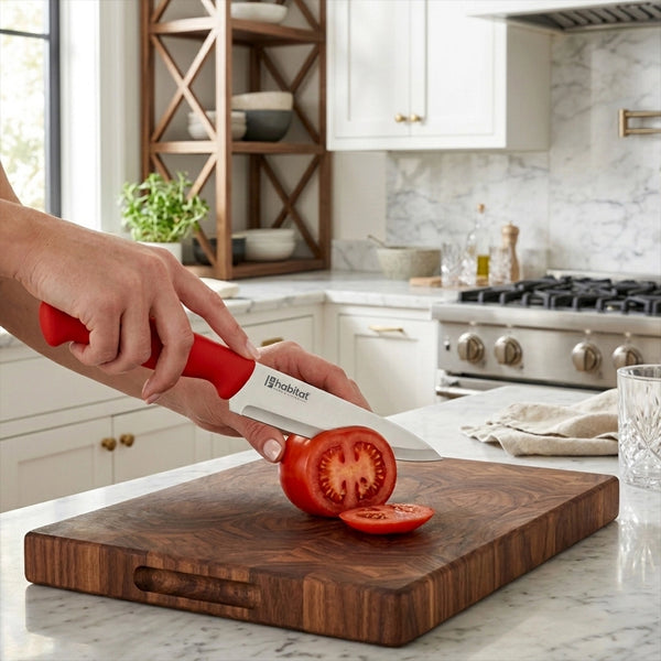 Habitat Laser Logo Chef's Knife – Sharp Kitchen Knife for Vegetables, Fruits, and Meat