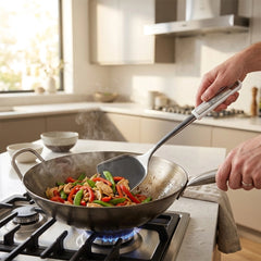 Habitat Stainless Steel Chinese Turner – Durable Kitchen Spatula for Stir-Frying, Flipping, and Serving