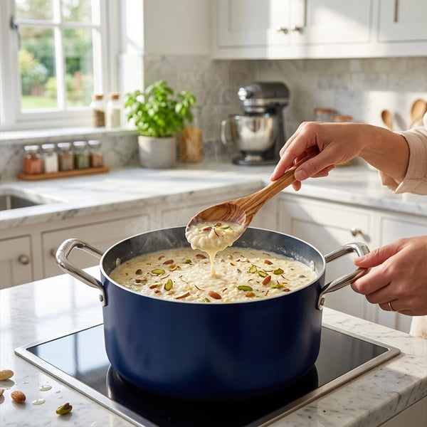 Habitat Ceramic Cookpot with Stainless Steel Handle & Glass Lid