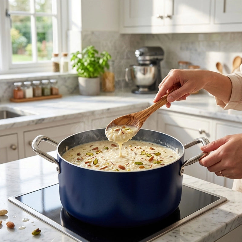 Habitat Ceramic Cookpot with Stainless Steel Handle & Glass Lid