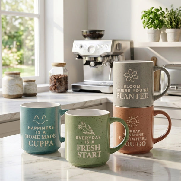 Habitat Ceramic Stackable Mug 280ml (Set of 4)