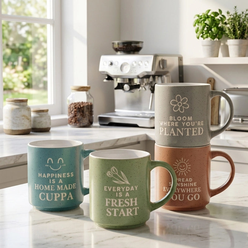 Habitat Ceramic Stackable Mug 280ml (Set of 4)