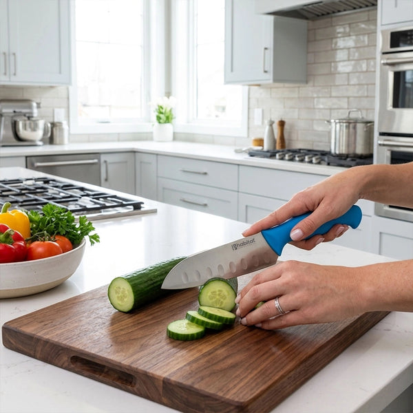 Habitat Santoku Knife – Sharp Japanese-Style Kitchen Knife for Chopping, Slicing & Dicing Vegetables, Fruits, and Meat