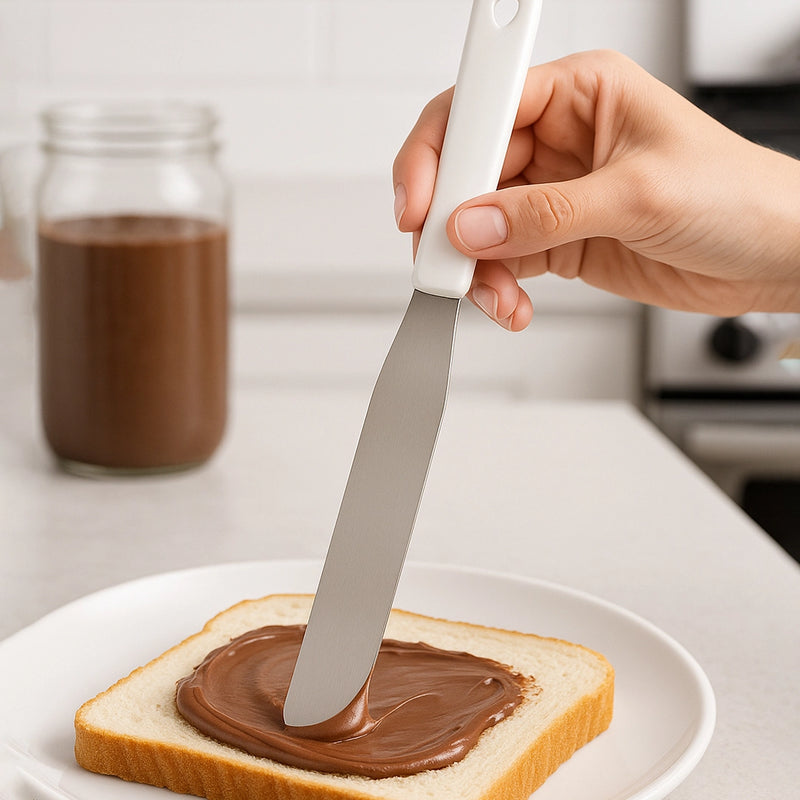 Habitat Diamond Spatula – Stainless Steel Kitchen Spatula with PP Handle for Cooking, Flipping, and Serving
