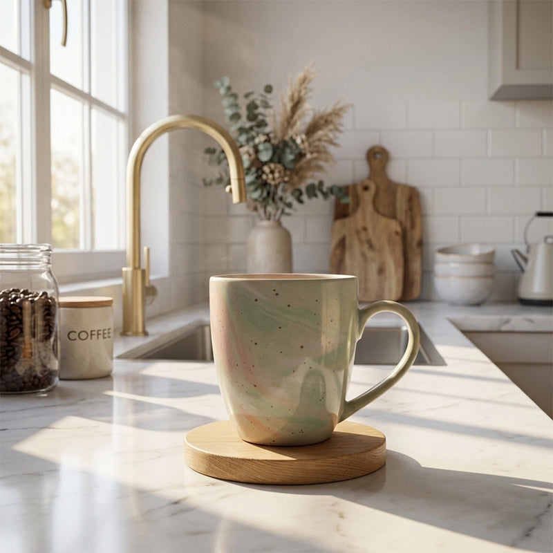 Habitat Ceramic Coffee Mug Cylindrical Green