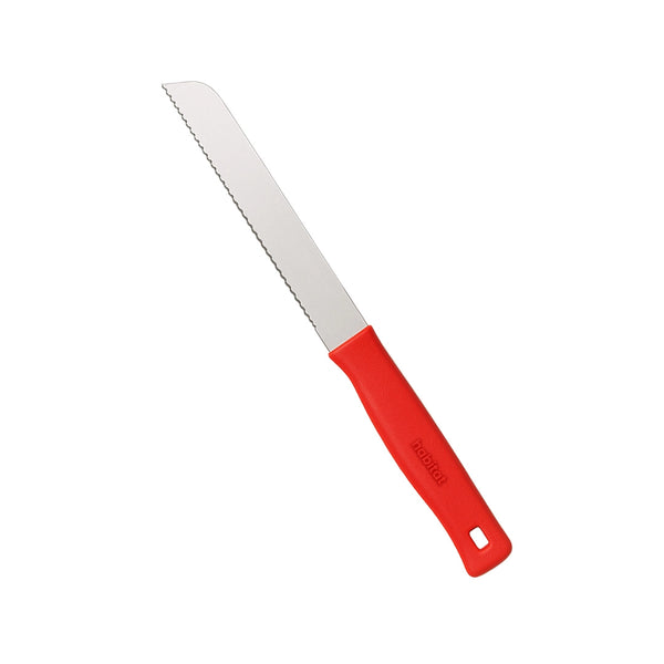 Habitat Basic Smart Kitchen Knife – Sharp Red Knife for Chopping Vegetables and Fruits