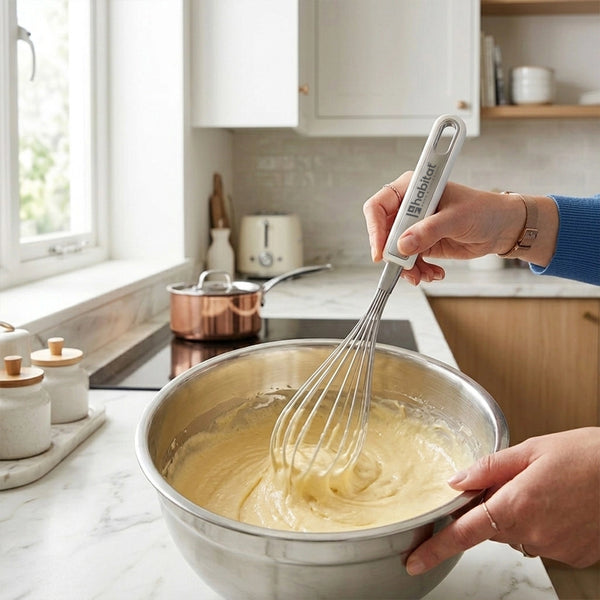 Habitat Stainless Steel Whisk – Durable Kitchen Tool for Beating Eggs, Mixing Batter, and Whipping Cream