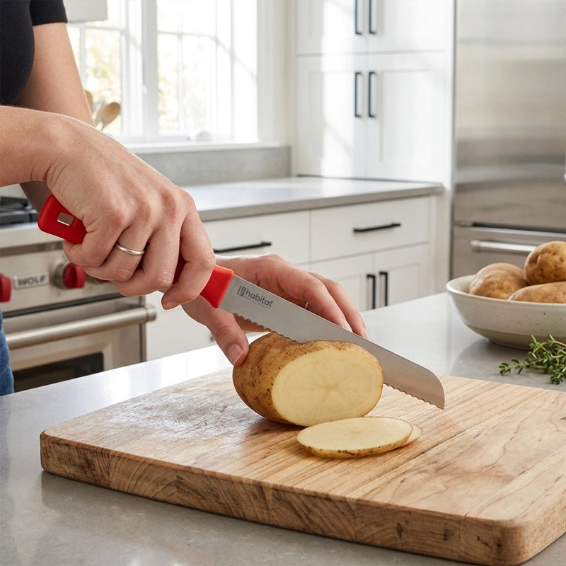 Habitat Ergonomic Red Vegetable Knife – Perfect Knife for Vegetables and Fruits