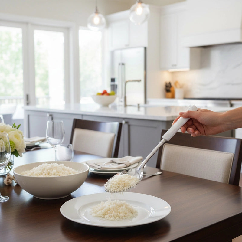 Habitat Diamond Stainless Steel Solid Spoon – Durable Kitchen Utensil for Cooking, Stirring, and Serving