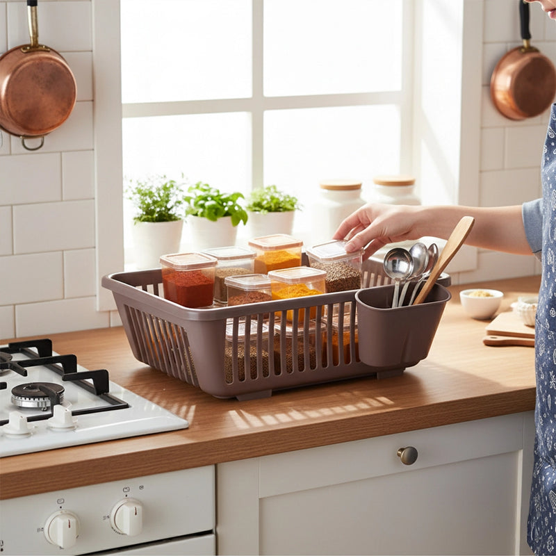 Habitat Kitchen Rack Plastic 3in1 Large Sink Set