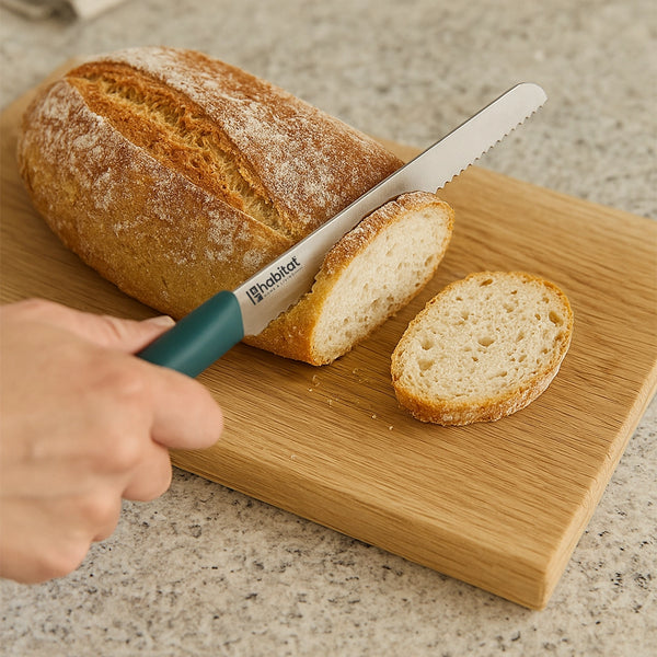 Habitat Bread Knife with Polo Handle – Sharp Serrated Knife for Cutting Bread, Cakes, and Baked Goods