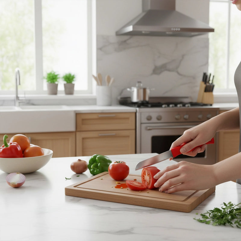 Habitat Ergonomic Red Vegetable Knife – Perfect Knife for Vegetables and Fruits