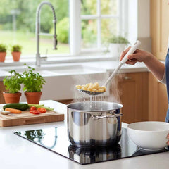 Habitat Diamond Stainless Steel Skimmer – Durable Kitchen Utensil for Frying, Boiling, and Draining Foods