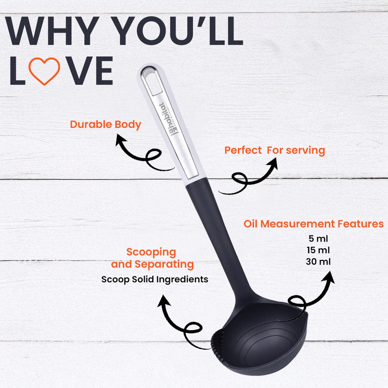 Habitat Nylon Soup Ladle – Durable Kitchen Utensil for Serving Soups, Stews, and Gravies