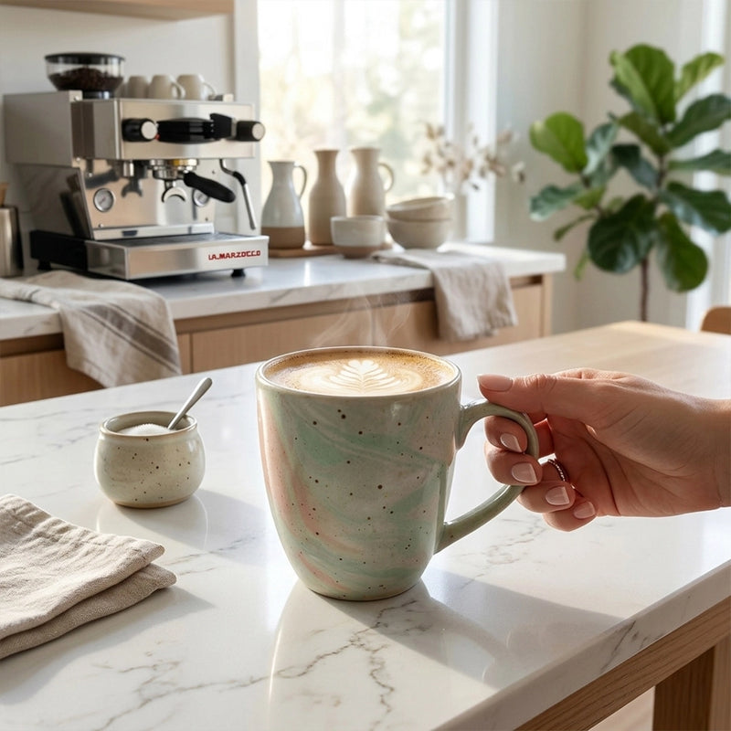 Habitat Ceramic Coffee Mug Cylindrical Green