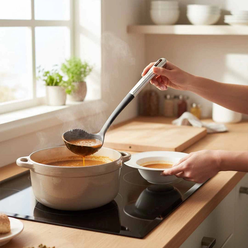 Habitat Nylon Soup Ladle – Durable Kitchen Utensil for Serving Soups, Stews, and Gravies