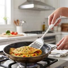 Habitat Diamond Stainless Steel Slotted Turner – Durable Kitchen Spatula for Flipping, Turning, and Serving Food