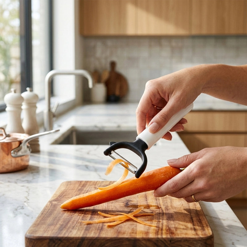 Habitat Diamond Arch Peeler – Sharp and Durable Kitchen Peeler for Potatoes, Carrots, Cucumbers, and Fruits