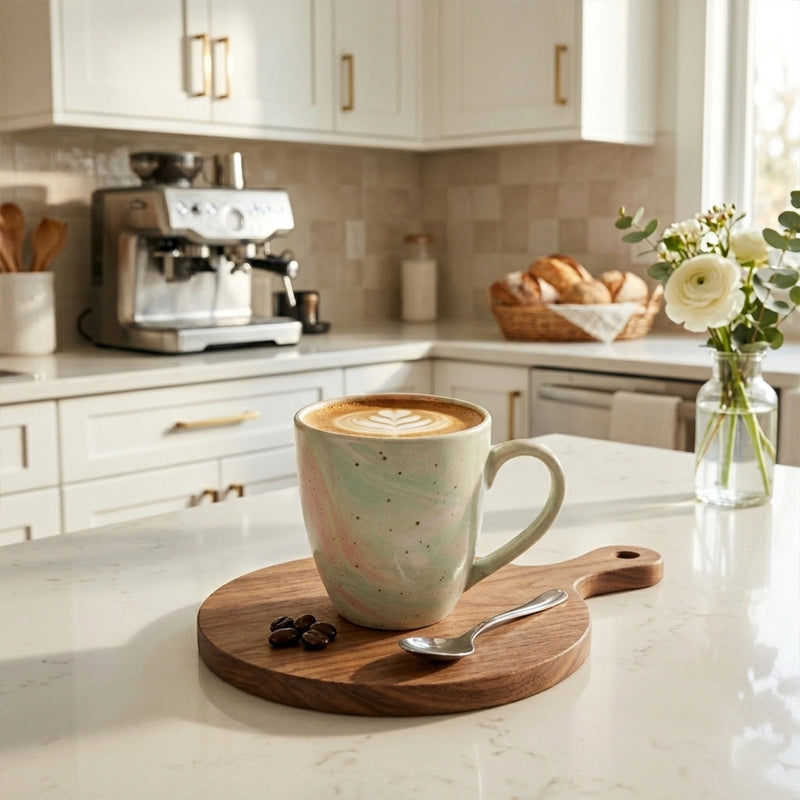 Habitat Ceramic Coffee Mug Cylindrical Green