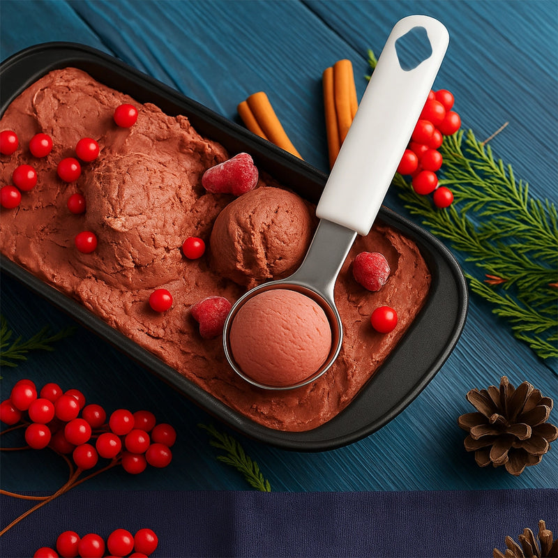 Habitat Diamond Stainless Steel Ice Cream Scoop – Durable Kitchen Scoop for Ice Cream, Desserts, and Frozen Treats