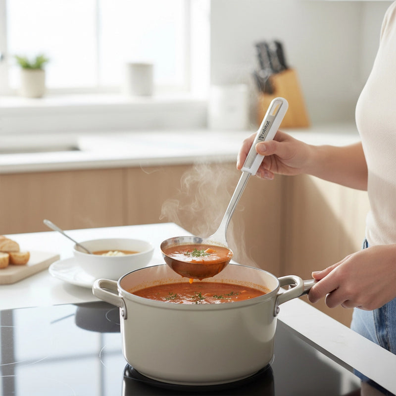 Habitat Stainless Steel Soup Ladle – Durable Kitchen Utensil for Serving Soups, Stews, and Gravies