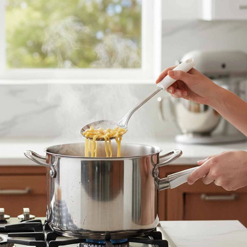 Habitat Diamond Stainless Steel Skimmer – Durable Kitchen Utensil for Frying, Boiling, and Draining Foods