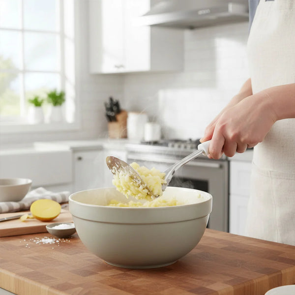 Habitat Diamond Stainless Steel Potato Masher with PP Handle – Durable Kitchen Tool for Mashing Potatoes and Vegetables