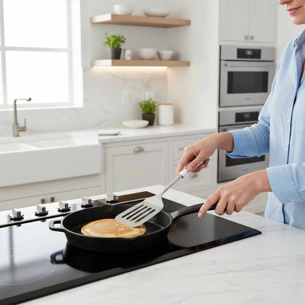 Habitat Stainless Steel Slotted Turner – Durable Kitchen Spatula for Flipping, Stir-Frying, and Serving Food