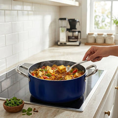Habitat Ceramic Cookpot with Stainless Steel Handle & Glass Lid
