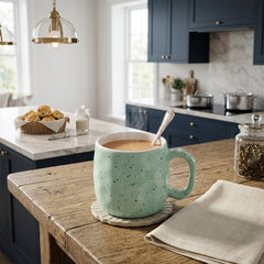 Habitat Ceramic Cup 180 ML Green & White