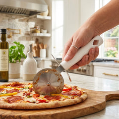 Habitat Diamond Stainless Steel Pizza Cutter – Sharp and Durable Kitchen Tool for Cutting Pizza, Pastries, and Flatbreads