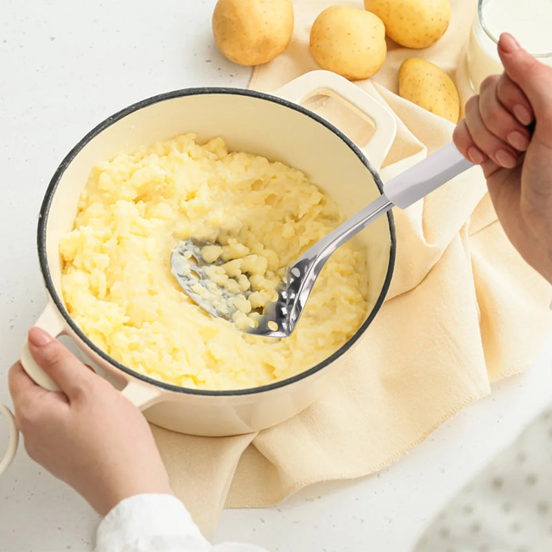 Habitat Diamond Stainless Steel Potato Masher with PP Handle – Durable Kitchen Tool for Mashing Potatoes and Vegetables