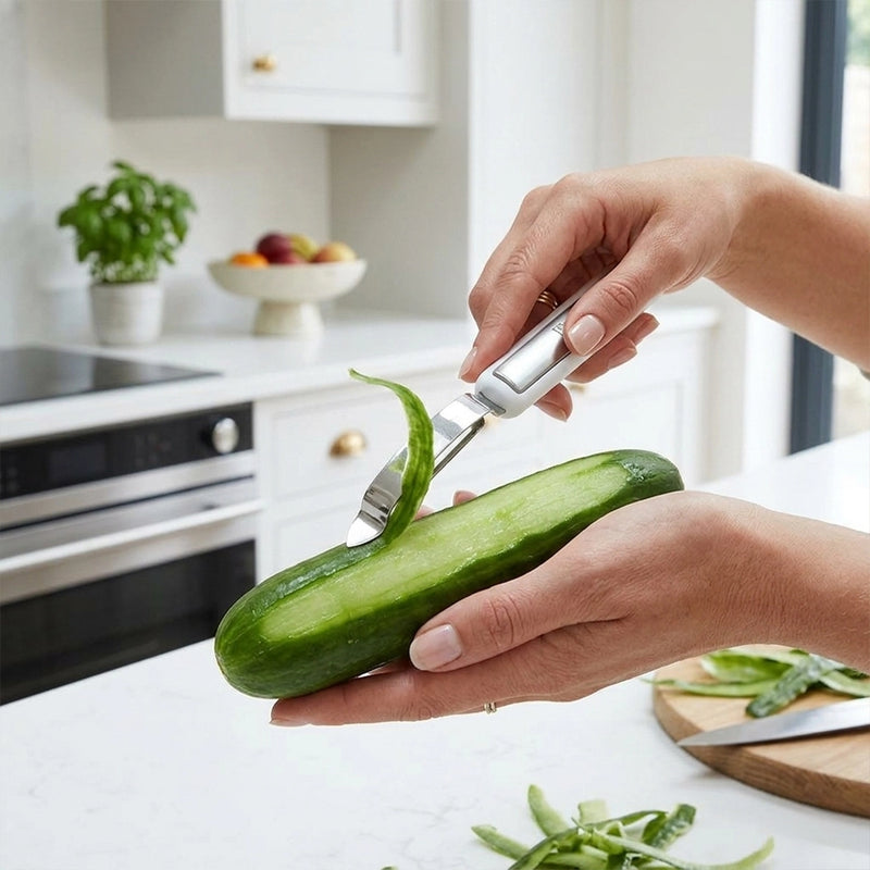 Habitat Stainless Steel Straight Peeler – Durable Kitchen Peeler for Potatoes, Carrots, Cucumbers, and Fruits