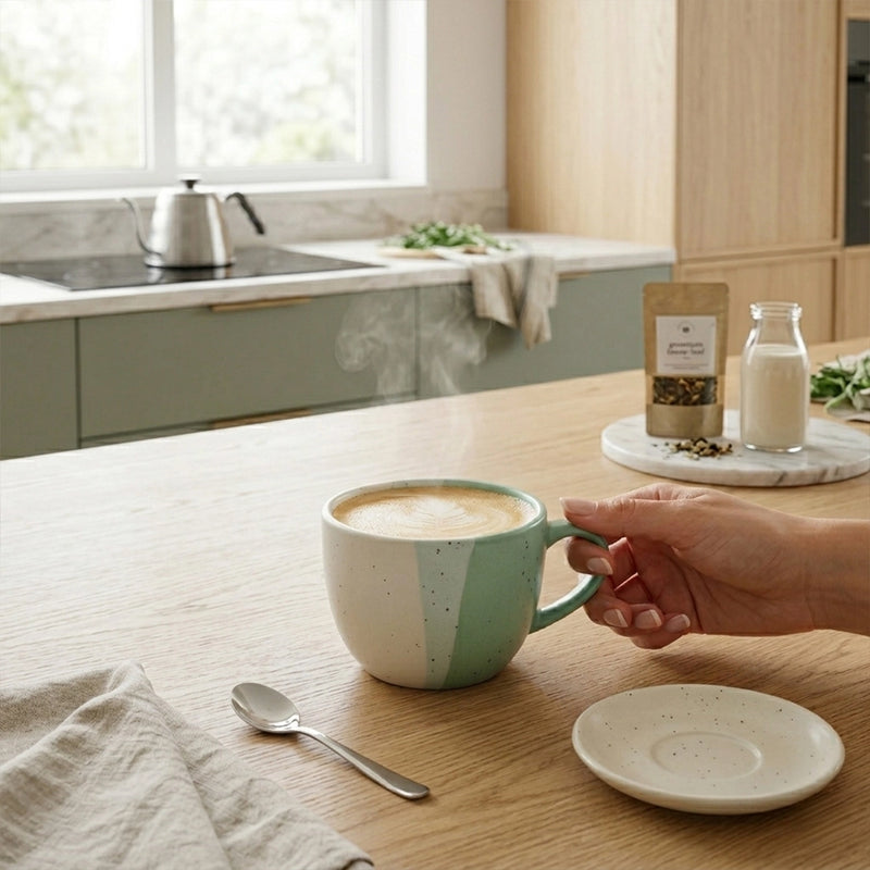 Habitat Ceramic Cup 160 ML Green