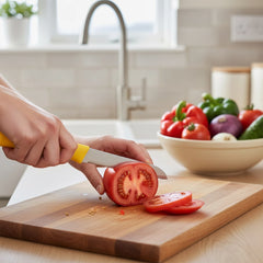 Habitat Basic Smart Kitchen Knife – Sharp Yellow Knife for Chopping Vegetables and Fruits