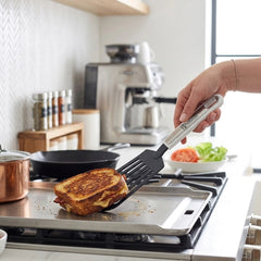 Habitat Nylon Long Turner with Stainless Steel Insert – Durable Kitchen Spatula for Stir-Frying, Flipping, and Serving