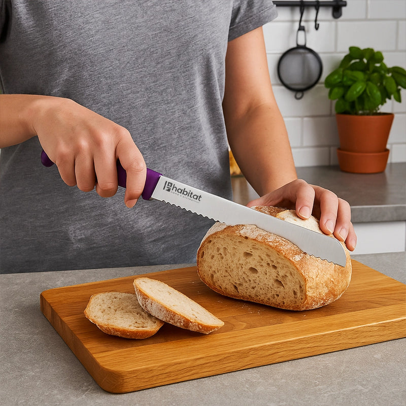 Habitat Bread Knife – Sharp Serrated Kitchen Knife for Cutting Bread, Cakes, and Baked Goods