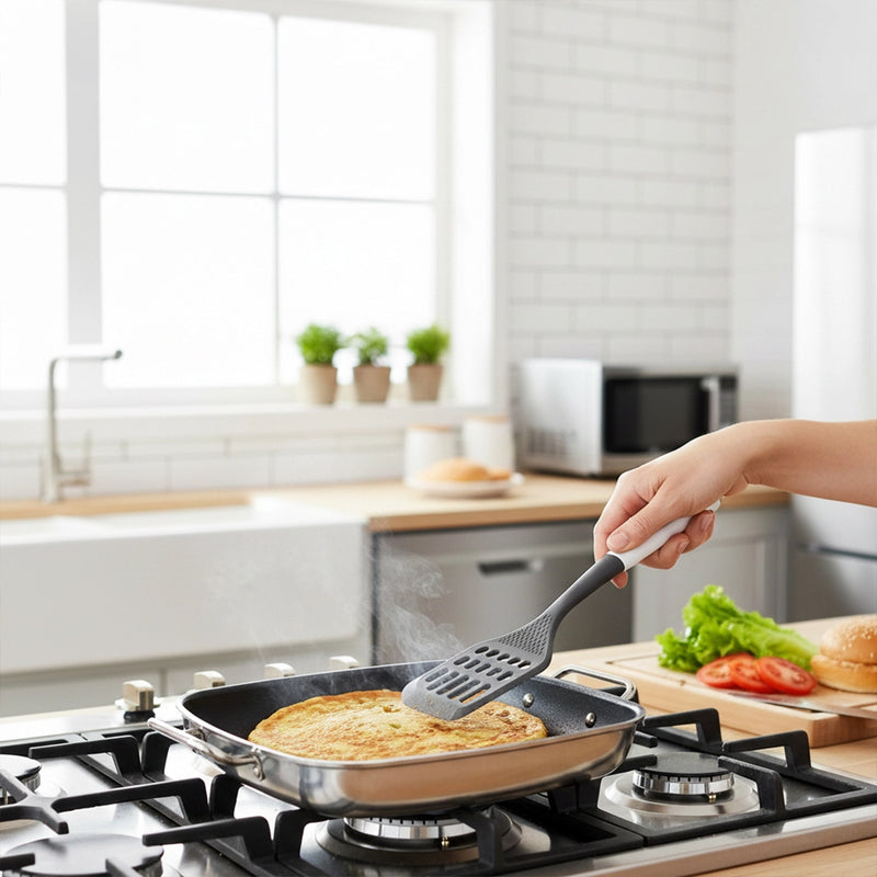 Habitat Nylon Slotted Turner – Durable Kitchen Spatula for Flipping, Stir-Frying, and Serving Food
