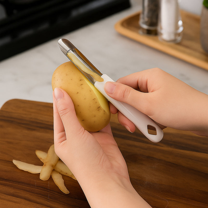 Habitat Diamond Straight Peeler – Sharp Kitchen Peeler for Potatoes, Carrots, Cucumbers, and Fruits