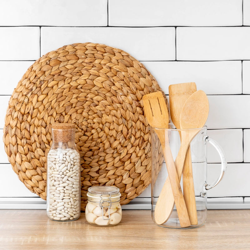 Habitat Bamboo Slotted Turner – Eco-Friendly Kitchen Spatula for Flipping, Stir-Frying, and Serving